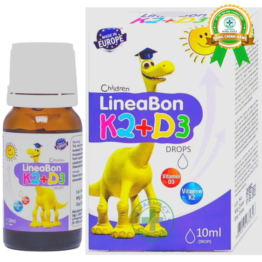Dung Dịch Lineabon K2+D3 Ergopharma Hỗ Trợ Tăng Chiều Cao Cho Bé 10Ml